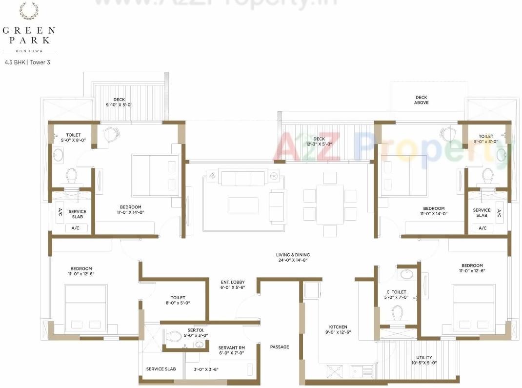 Layout of real estate project Green Park located at Kondhwa-bk, Pune, Maharashtra
