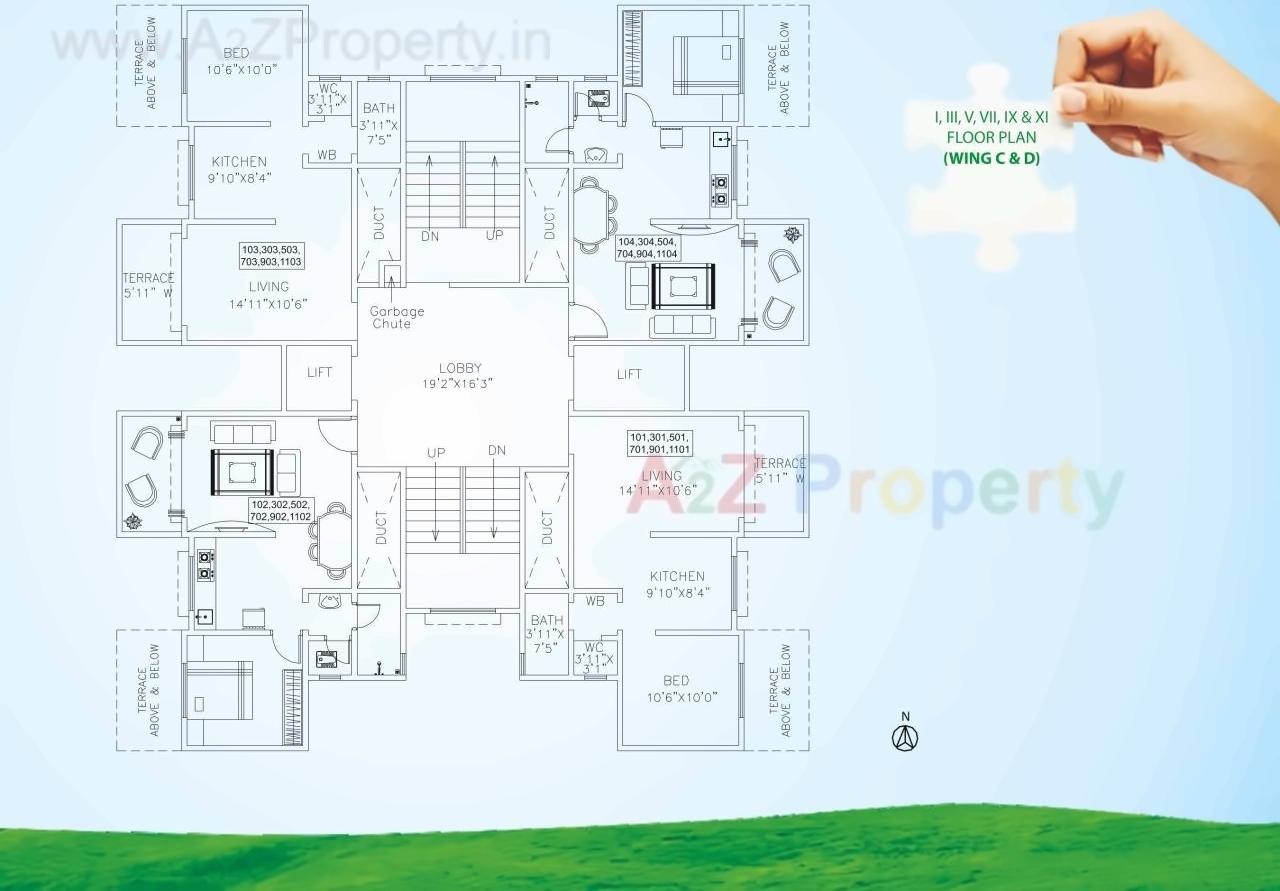 Layout of real estate project Green Square located at Pimpri-chinchawad-m-corp, Pune, Maharashtra