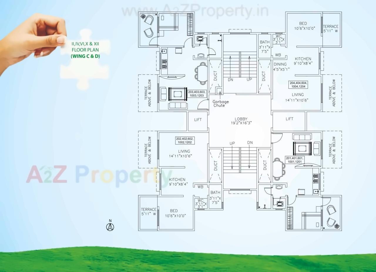Layout of real estate project Green Square located at Pimpri-chinchawad-m-corp, Pune, Maharashtra