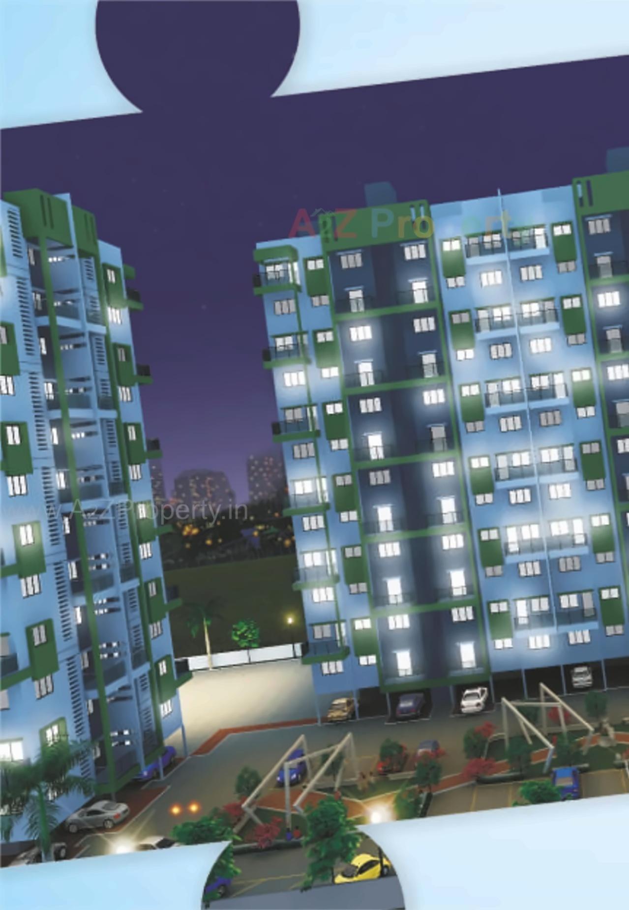 3D Elevation of real estate project Green Square located at Pimpri-chinchawad-m-corp, Pune, Maharashtra