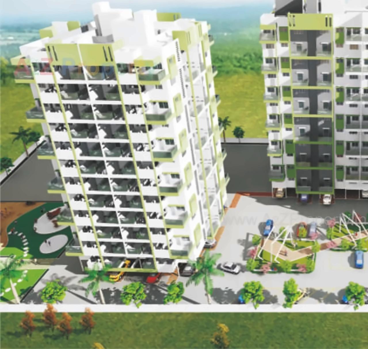 3D Elevation of real estate project Green Square located at Pimpri-chinchawad-m-corp, Pune, Maharashtra
