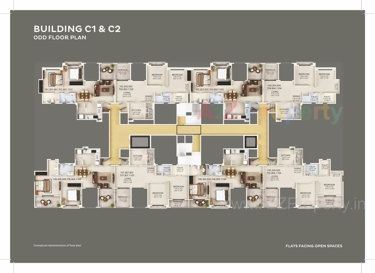 Layout of real estate project Guardian Eastern Meadows located at Wagholi, Pune, Maharashtra