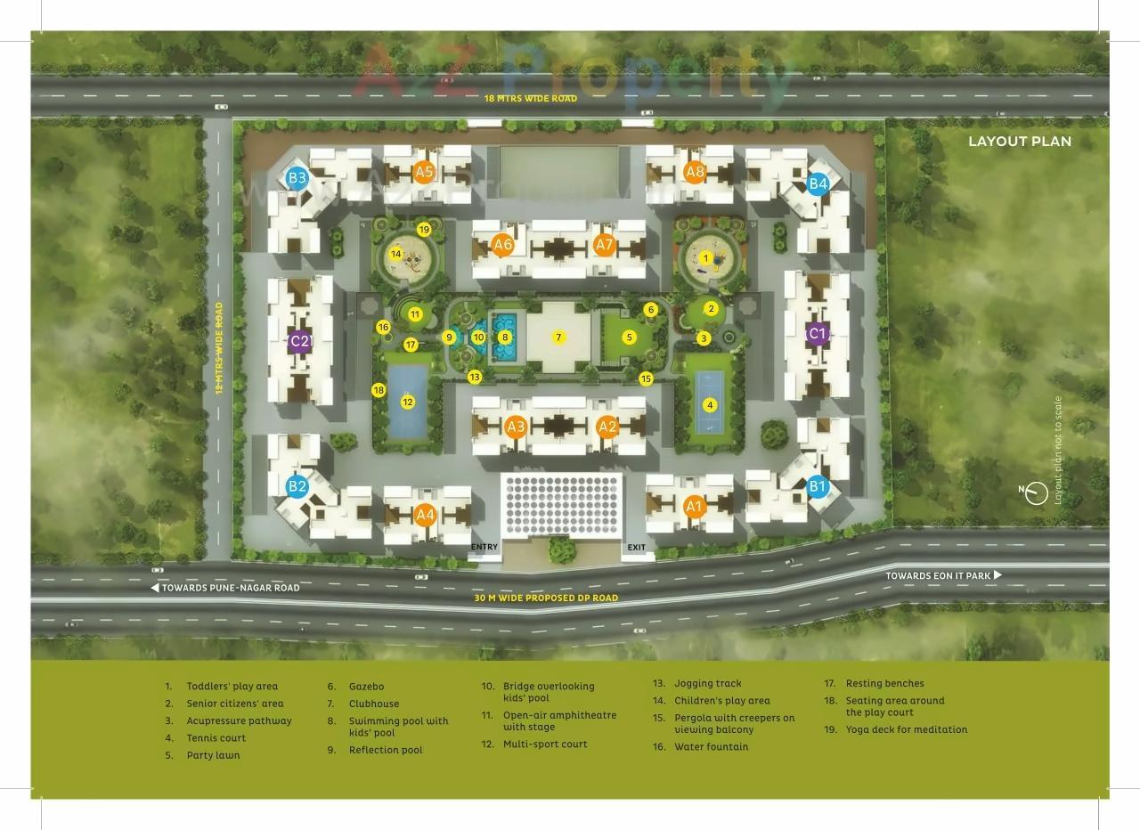 Layout of real estate project Guardian Eastern Meadows located at Wagholi, Pune, Maharashtra