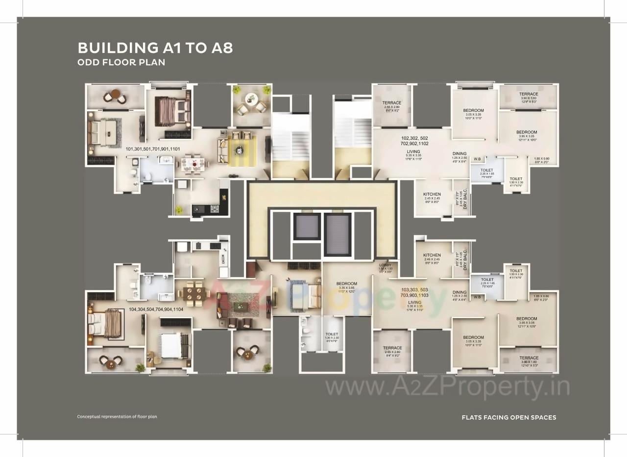 Layout of real estate project Guardian Eastern Meadows located at Wagholi, Pune, Maharashtra