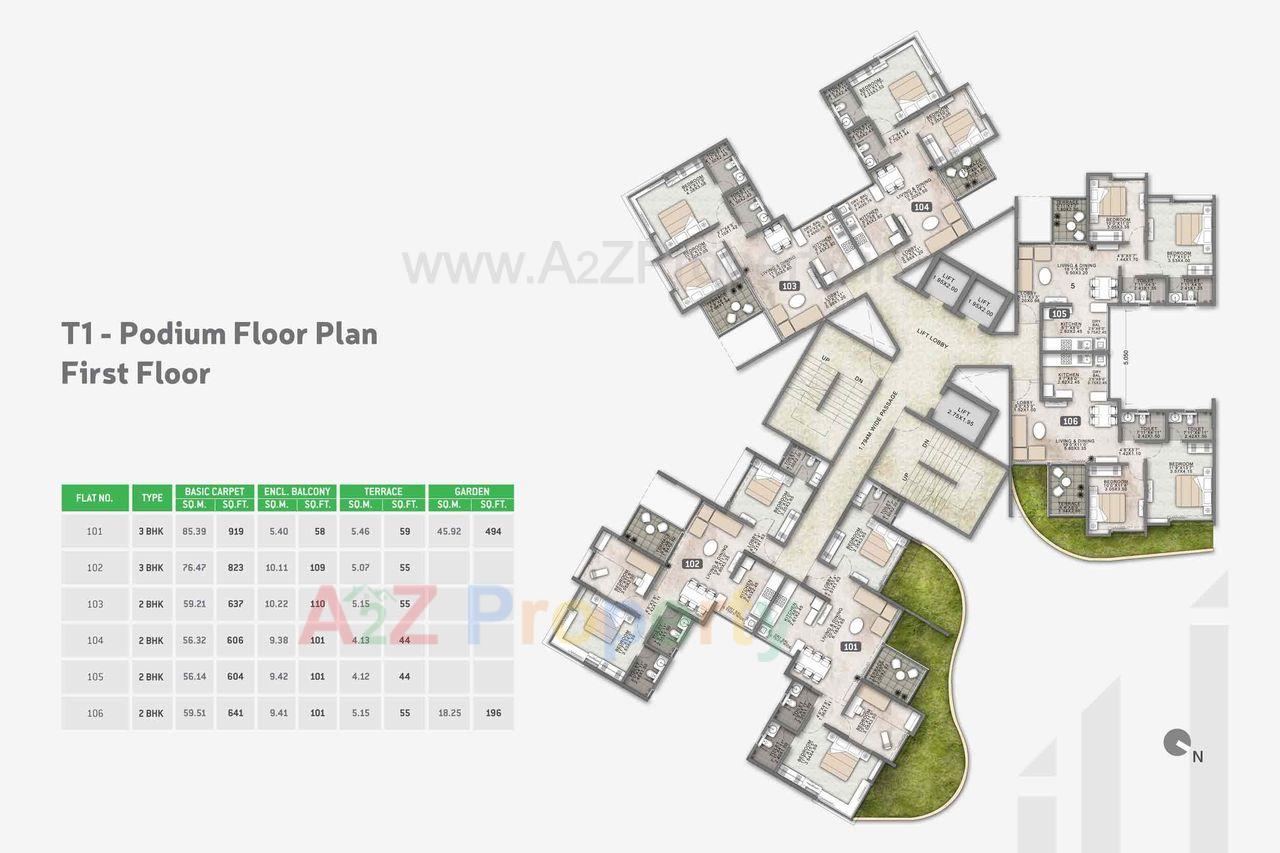 Hilife T1 Garden of real estate project Hi Life located at Mulshi, Pune, Maharashtra
