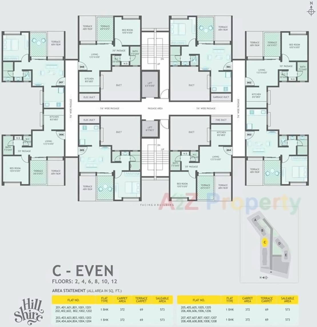 Layout of real estate project Hill Shire located at Wagholi, Pune, Maharashtra