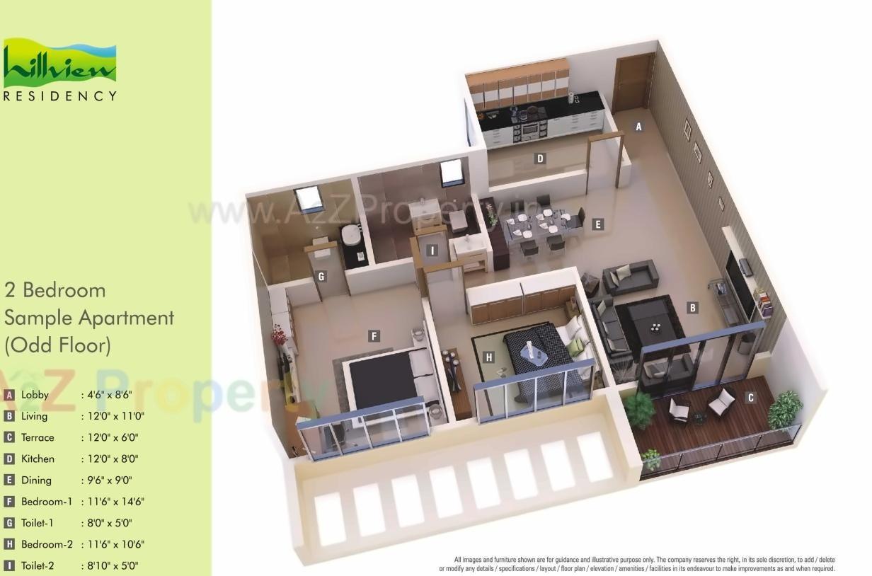 Layout of real estate project Hillview Residency located at Pune-m-corp, Pune, Maharashtra