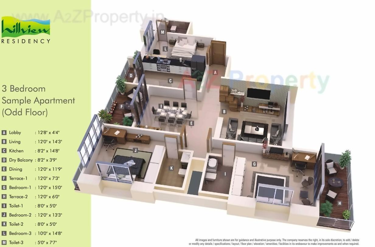 Layout of real estate project Hillview Residency located at Pune-m-corp, Pune, Maharashtra