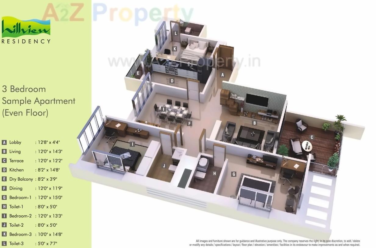 Layout of real estate project Hillview Residency located at Pune-m-corp, Pune, Maharashtra