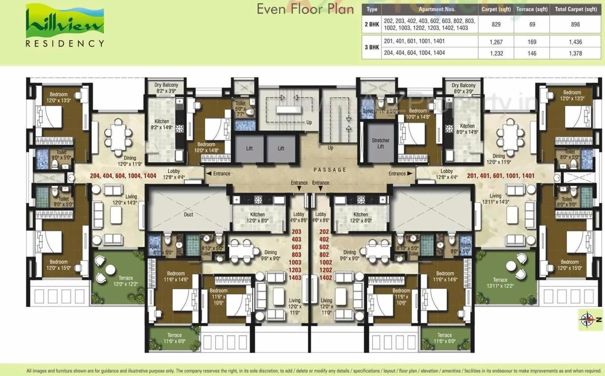 Layout of real estate project Hillview Residency located at Pune-m-corp, Pune, Maharashtra