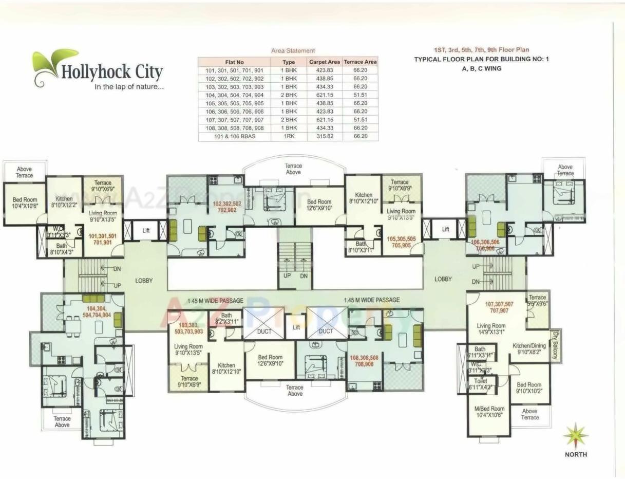Layout of real estate project Hollyhock City located at Lohgaon, Pune, Maharashtra