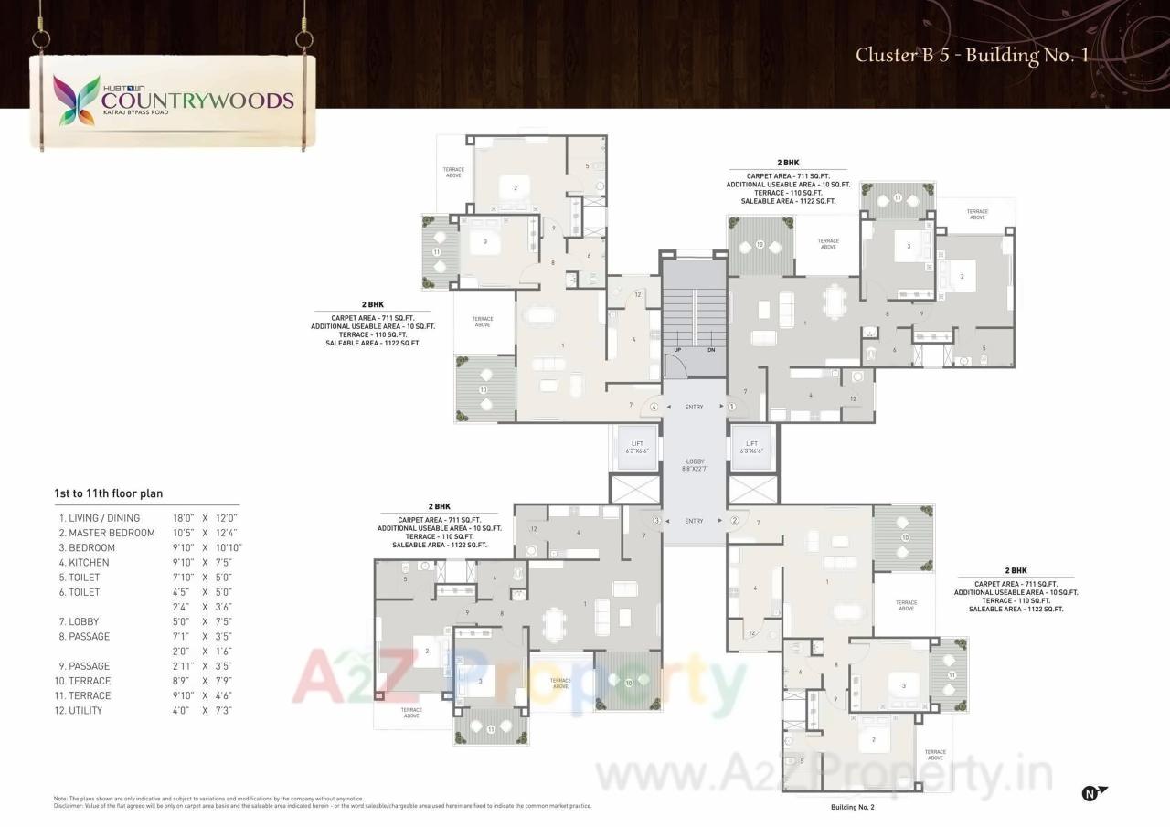 Layout of real estate project Hubtown Countrywoods  5 located at Kondhwa-bk, Pune, Maharashtra