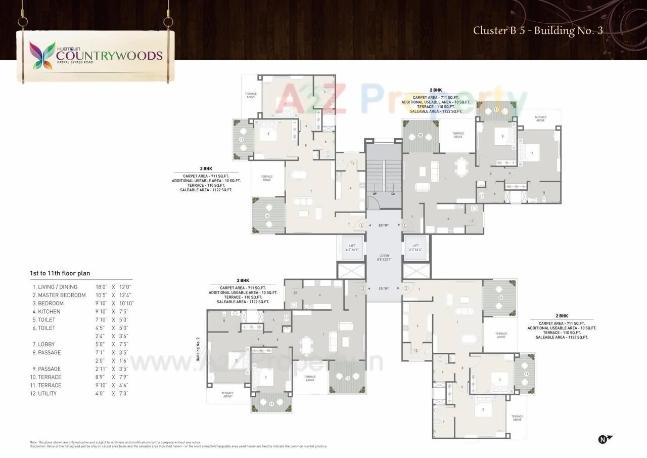 Layout of real estate project Hubtown Countrywoods  5 located at Kondhwa-bk, Pune, Maharashtra
