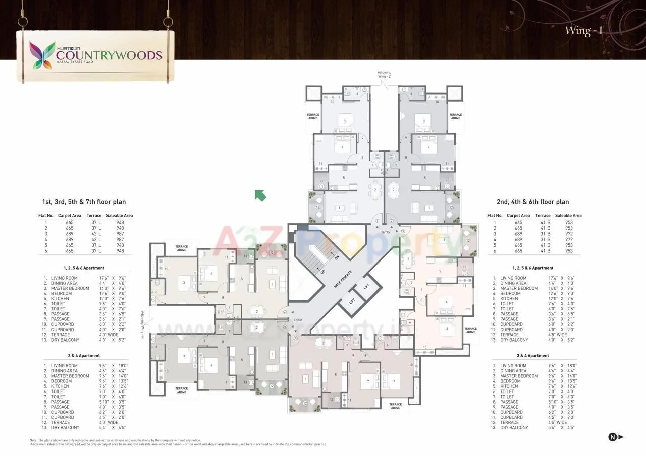 Layout of real estate project Hubtown Countrywoods  5 located at Kondhwa-bk, Pune, Maharashtra