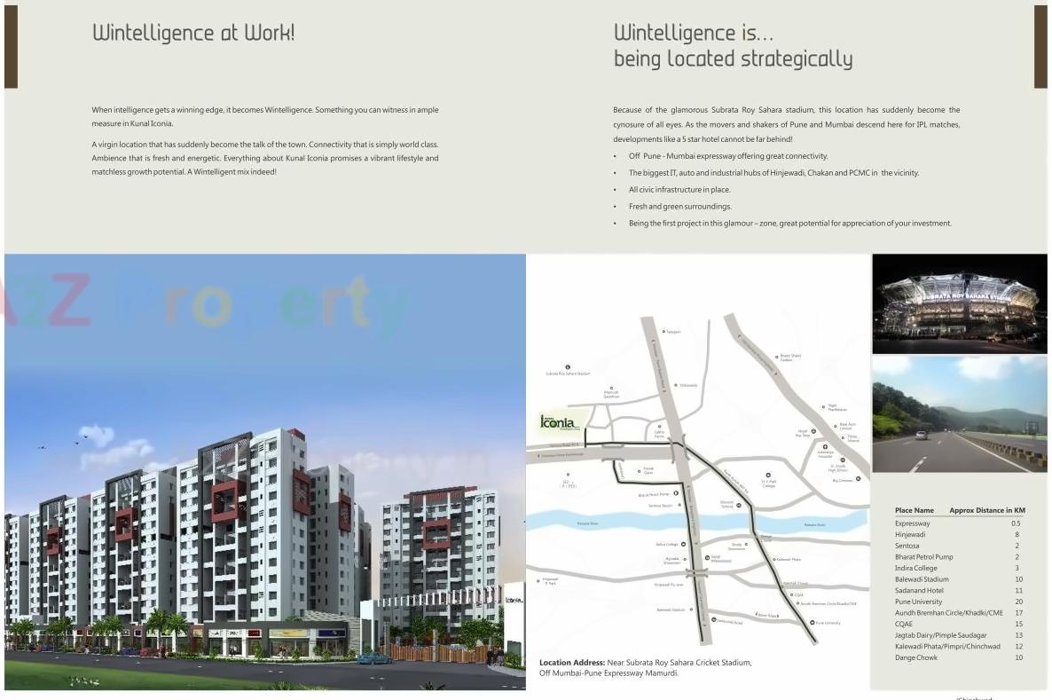 Keyplan of real estate project Iconia I located at Pimpri-chinchawad-m-corp, Pune, Maharashtra