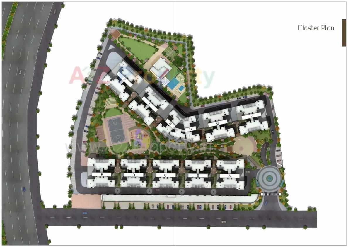 Layout of real estate project Iconia I located at Pimpri-chinchawad-m-corp, Pune, Maharashtra