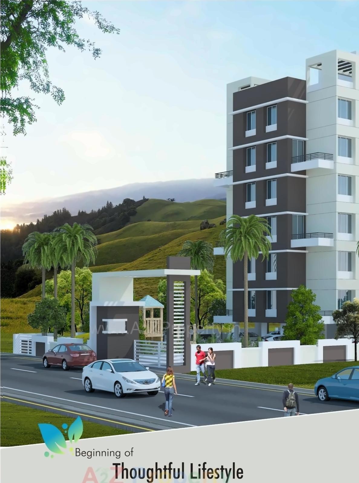 3D Elevation of real estate project Indraa Park located at Pimpri-chinchawad-m-corp, Pune, Maharashtra