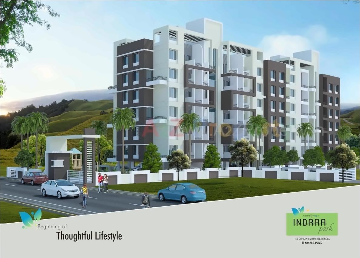 3D Elevation of real estate project Indraa Park located at Pimpri-chinchawad-m-corp, Pune, Maharashtra