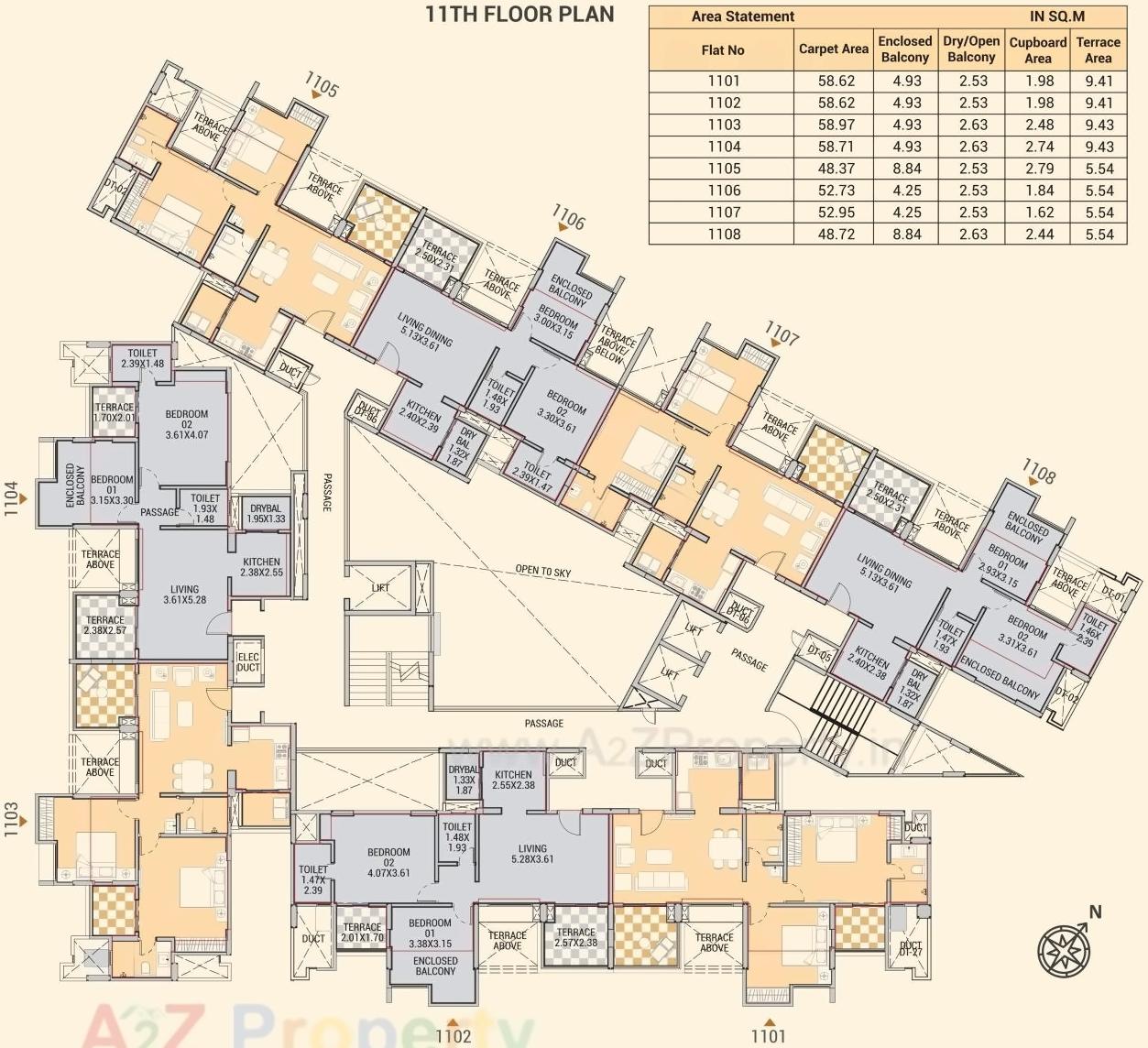 Layout of real estate project Ionia located at Chande, Pune, Maharashtra