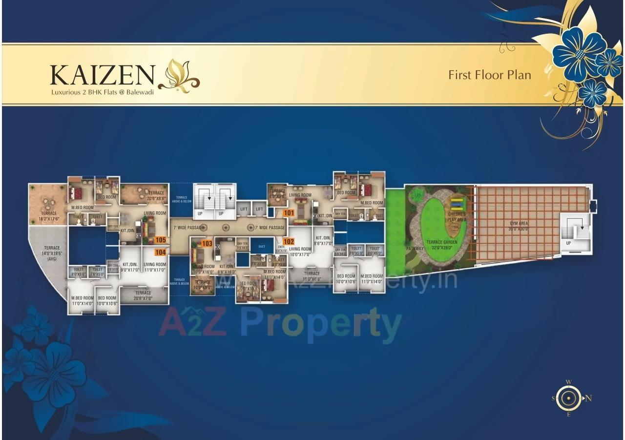 Layout of real estate project Kaizen located at Pune-m-corp, Pune, Maharashtra