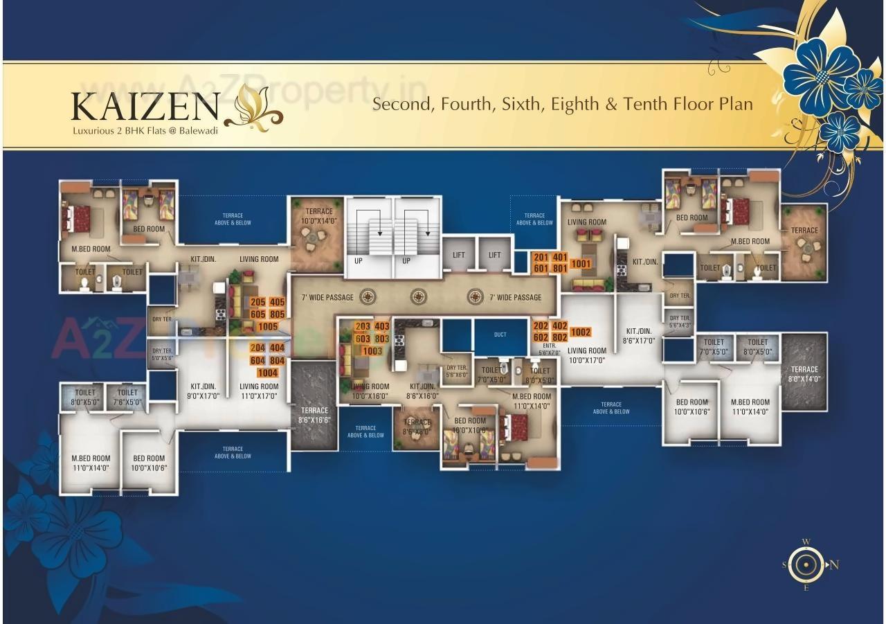 Layout of real estate project Kaizen located at Pune-m-corp, Pune, Maharashtra