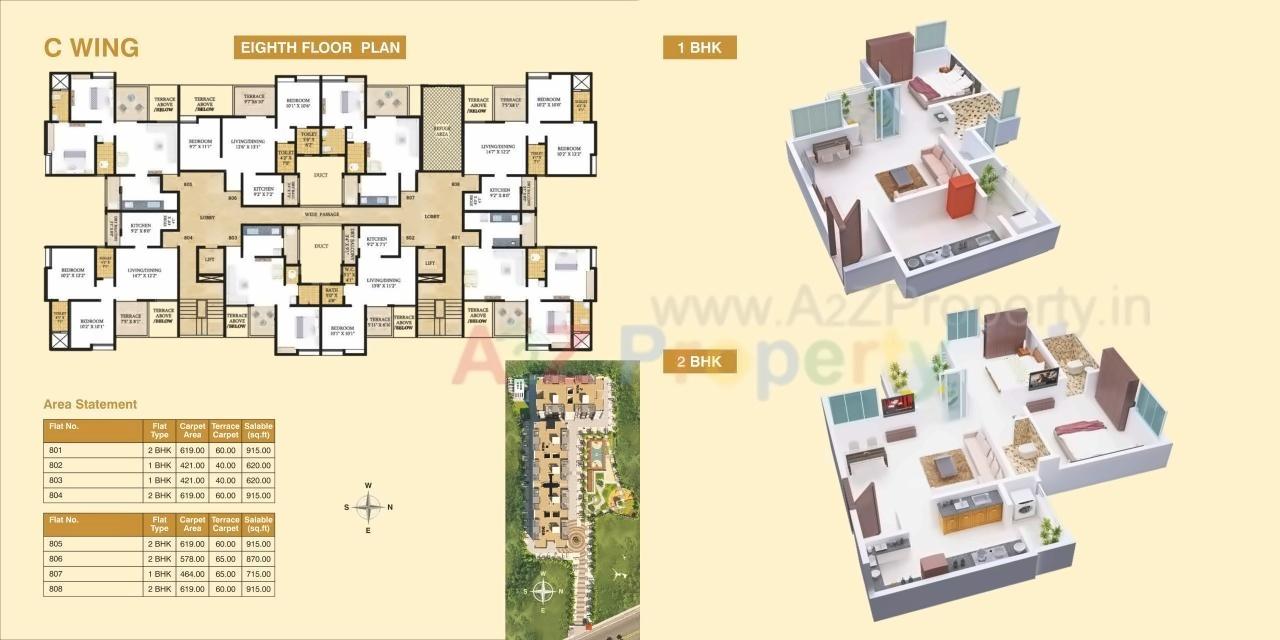 Layout of real estate project Kalash located at Kasar-amboli, Pune, Maharashtra