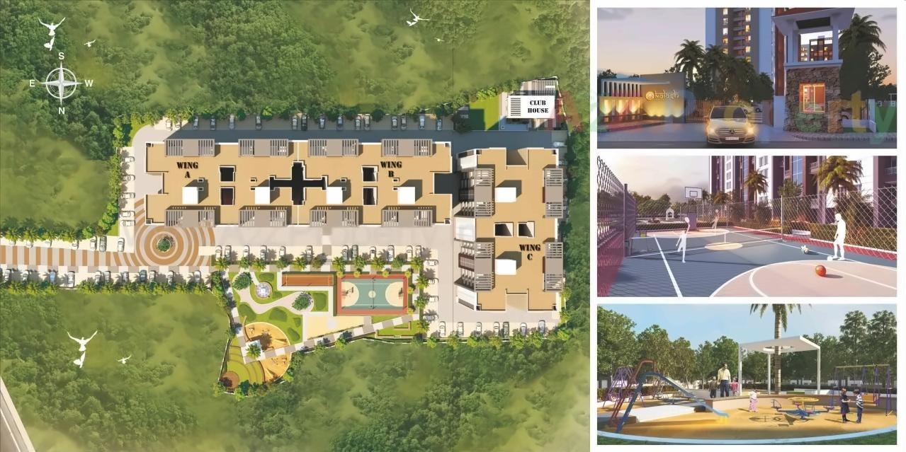 3D Elevation of real estate project Kalash located at Kasar-amboli, Pune, Maharashtra