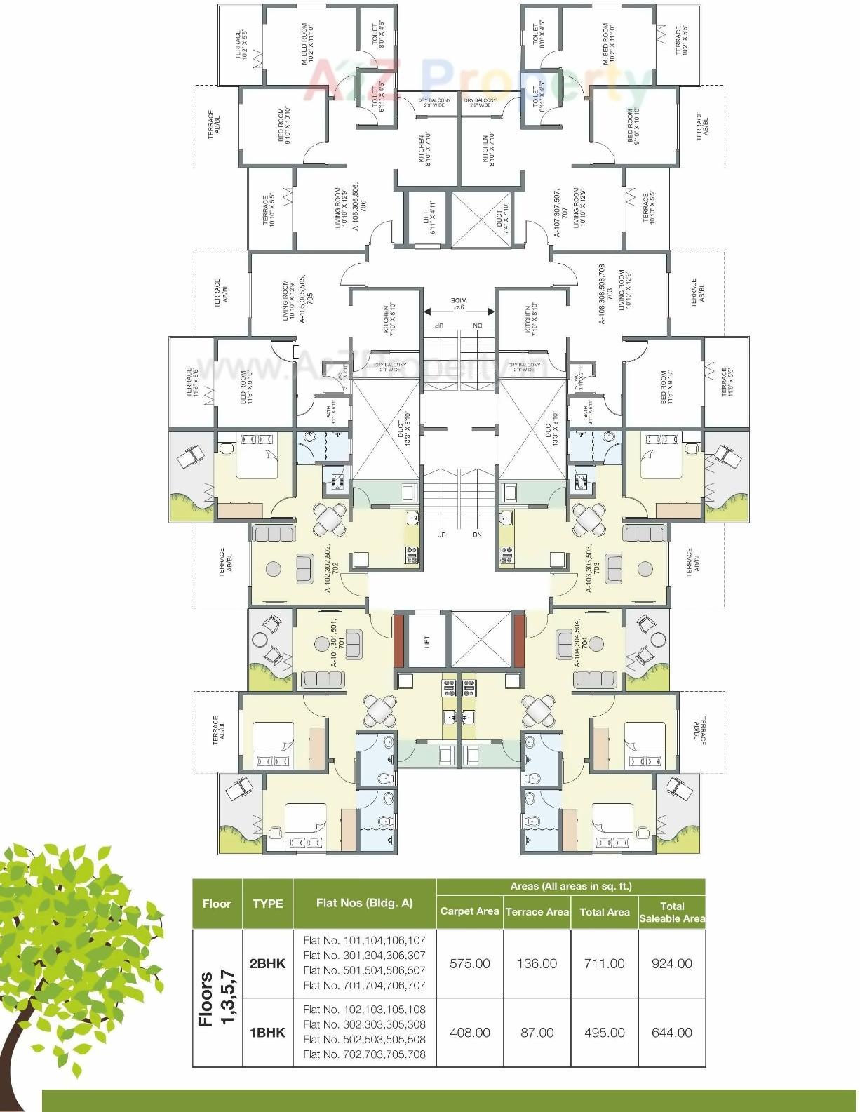 Layout of real estate project Kalpavruksha located at Kasar-amboli, Pune, Maharashtra