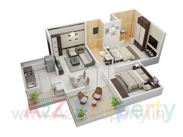 2 Bhk_308 Copy of real estate project Kamalraj Parijat located at Dighi, Pune, Maharashtra