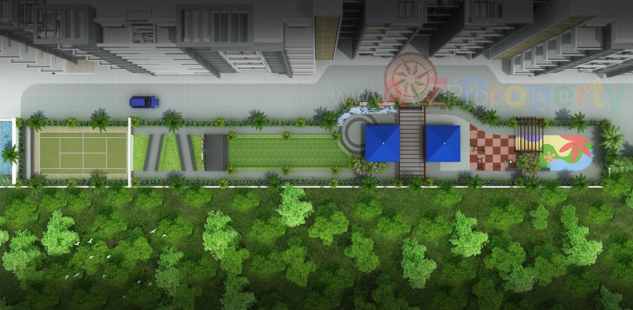 Landscape_top View of real estate project Kamalraj Parijat located at Dighi, Pune, Maharashtra