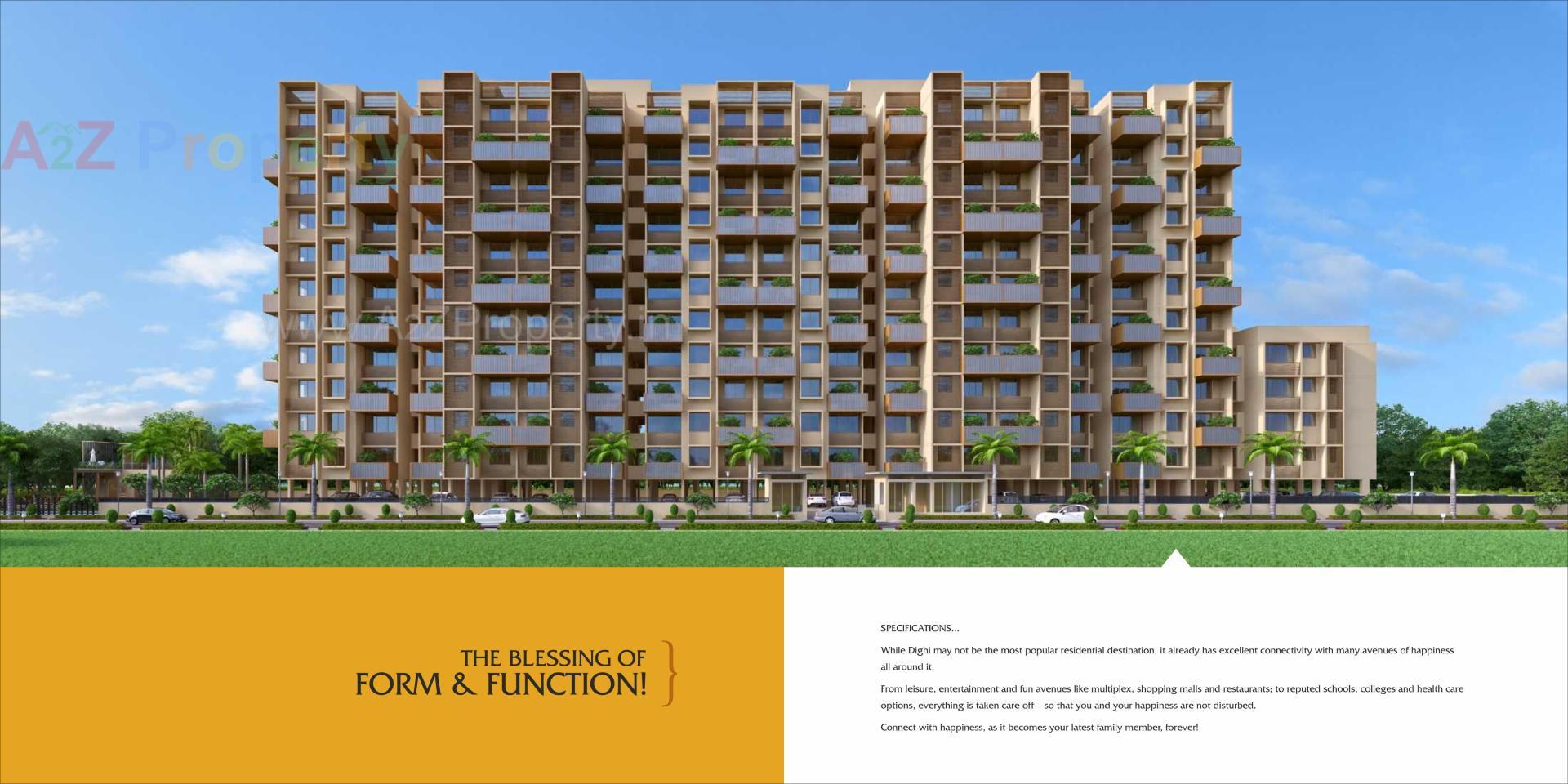 3D Elevation of real estate project Kamalraj Pasaydan located at Dighi, Pune, Maharashtra
