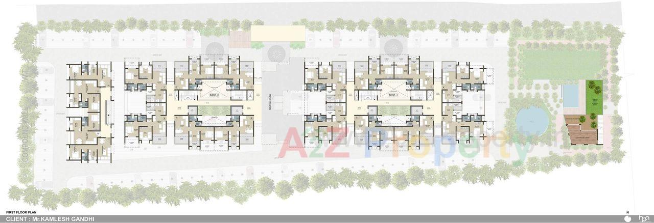 Pasaydan First Floor Plan 1 of real estate project Kamalraj Pasaydan located at Dighi, Pune, Maharashtra