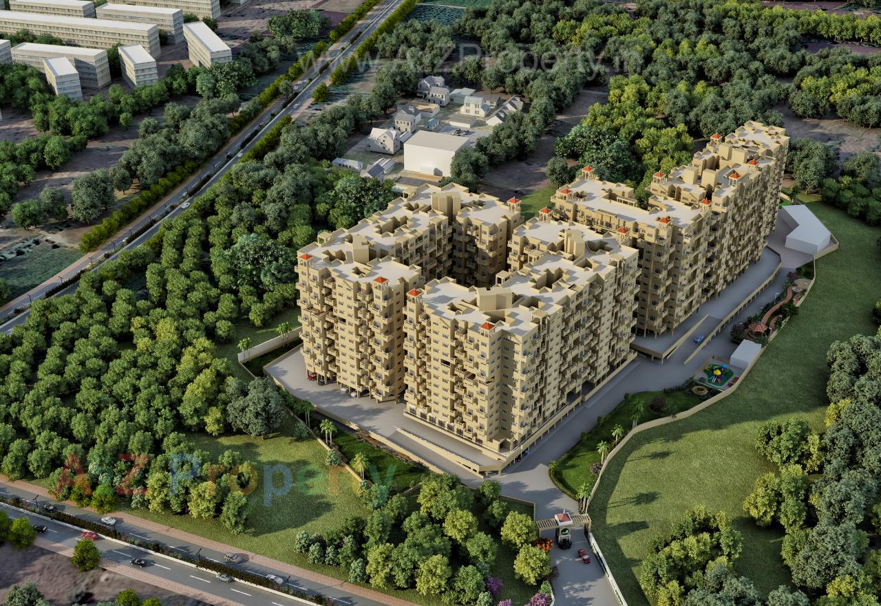 3D Elevation of real estate project Kesar Tree Town located at Pimpri-chinchawad-m-corp, Pune, Maharashtra