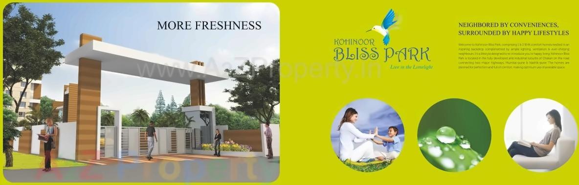 3D Elevation of real estate project Kohinoor Blisspark located at Chakan-ct, Pune, Maharashtra