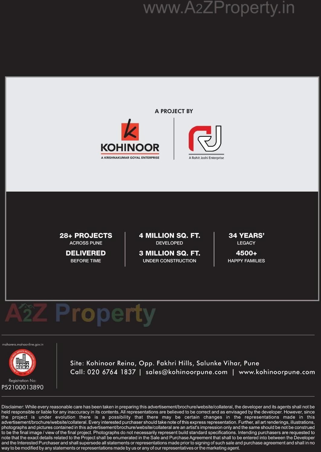  of real estate project Kohinoor located at Pune-m-corp, Pune, Maharashtra