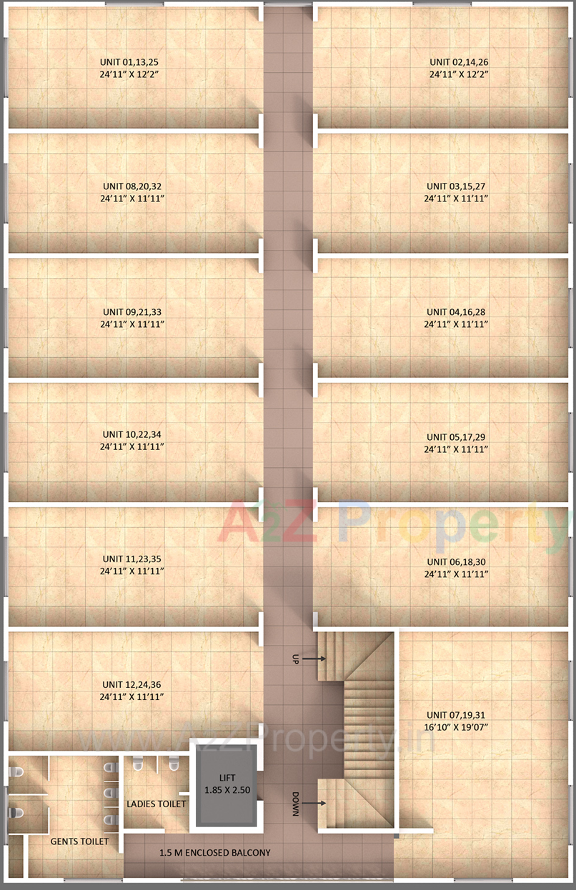 Floor Plan of real estate project Konark Business Centre located at Mundhawa, Pune, Maharashtra