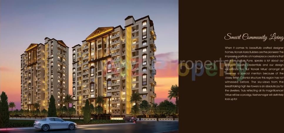 3D Elevation of real estate project Konark Virtue located at Mundhawa, Pune, Maharashtra