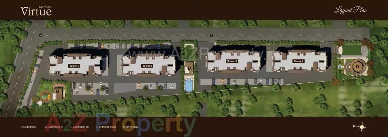 3D Elevation of real estate project Konark Virtue located at Mundhawa, Pune, Maharashtra