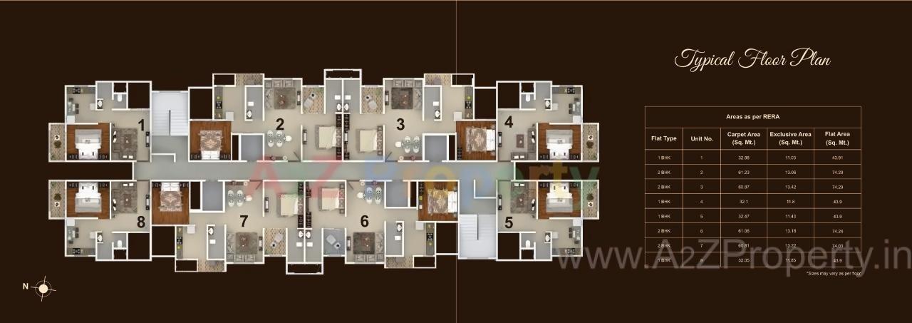 Layout of real estate project Konark Virtue located at Mundhawa, Pune, Maharashtra