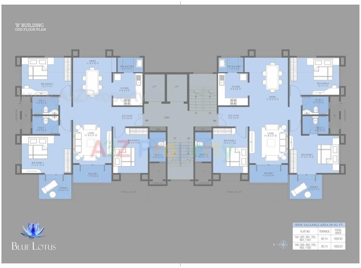 Layout of real estate project Koolhomes Blue Lotus located at Pune-cb, Pune, Maharashtra