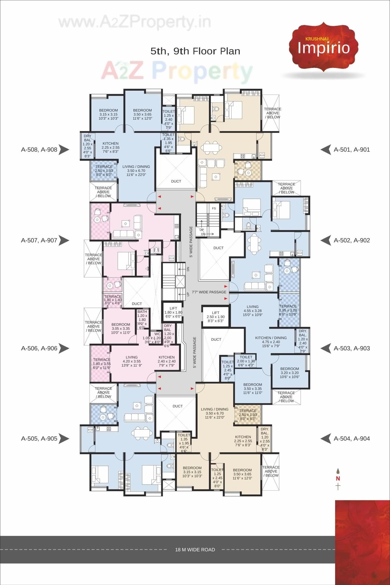 Layout of real estate project Krushnai Impirio located at Pimpri-chinchawad-m-corp, Pune, Maharashtra