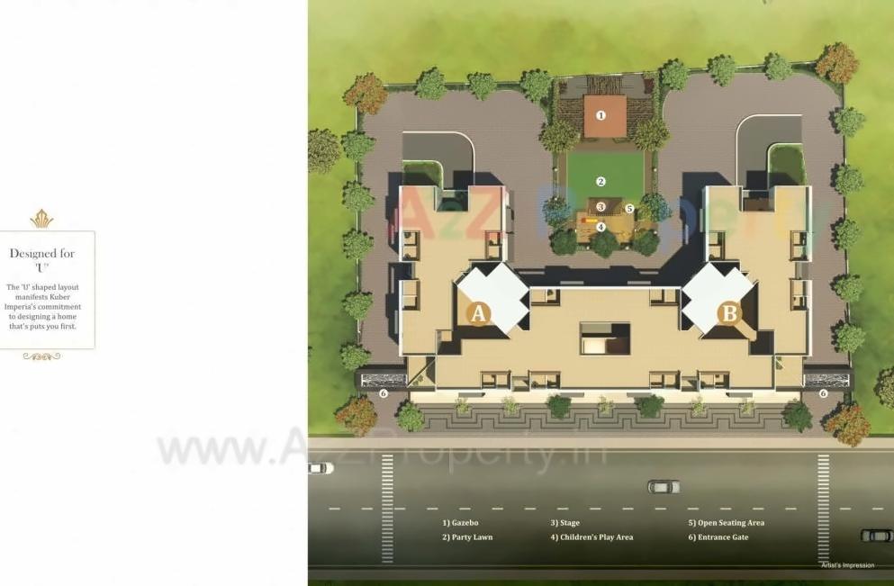 Layout of real estate project Kuber Imperia located at Wakad, Pune, Maharashtra