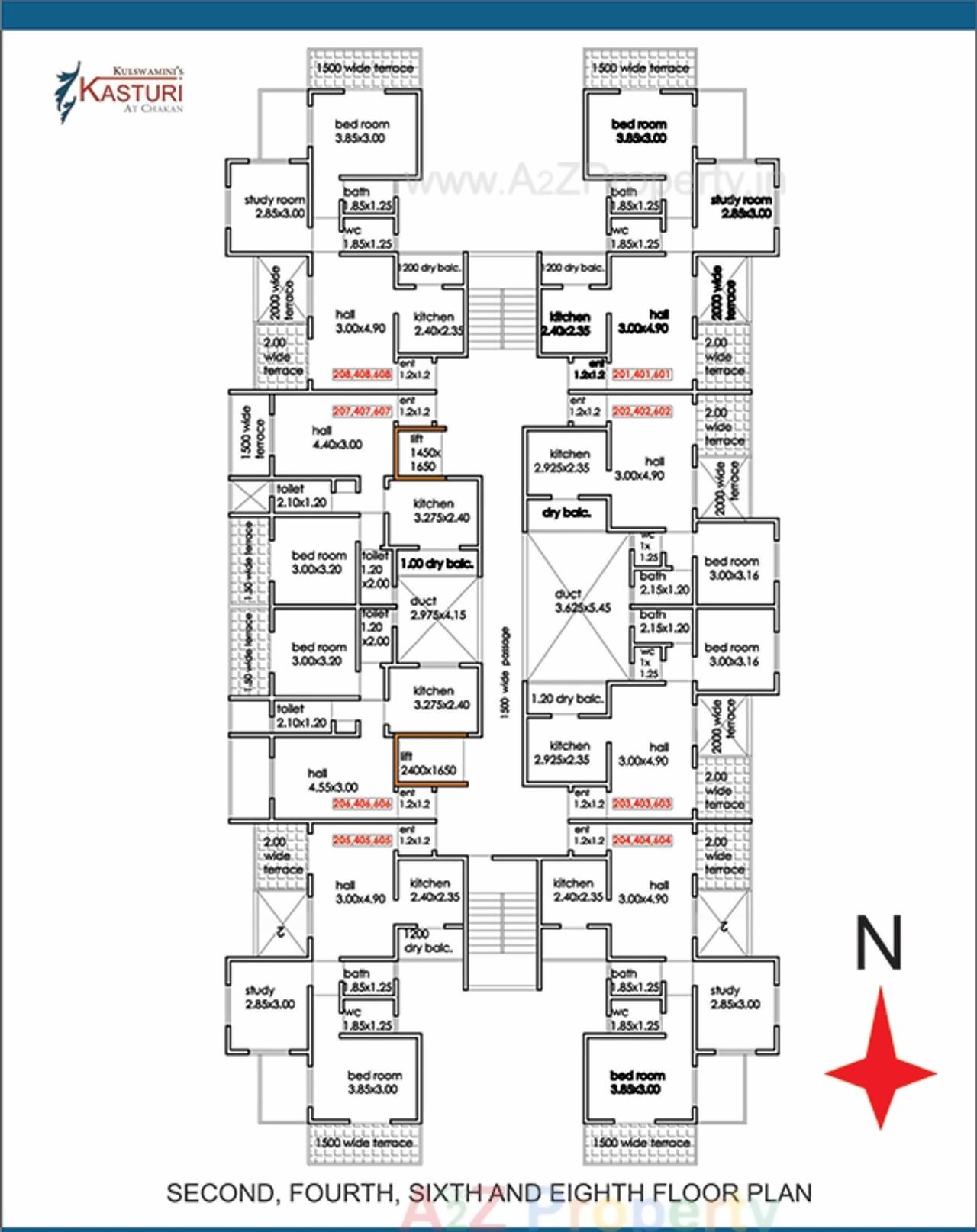 Layout of real estate project Kulswamini Kasturi located at Medankarwadi, Pune, Maharashtra