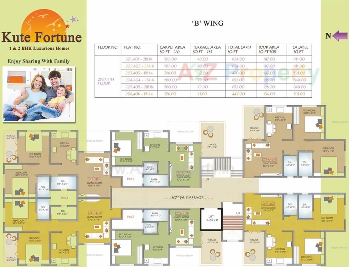 Layout of real estate project Kute Fortune located at Pimpri-chinchawad-m-corp, Pune, Maharashtra