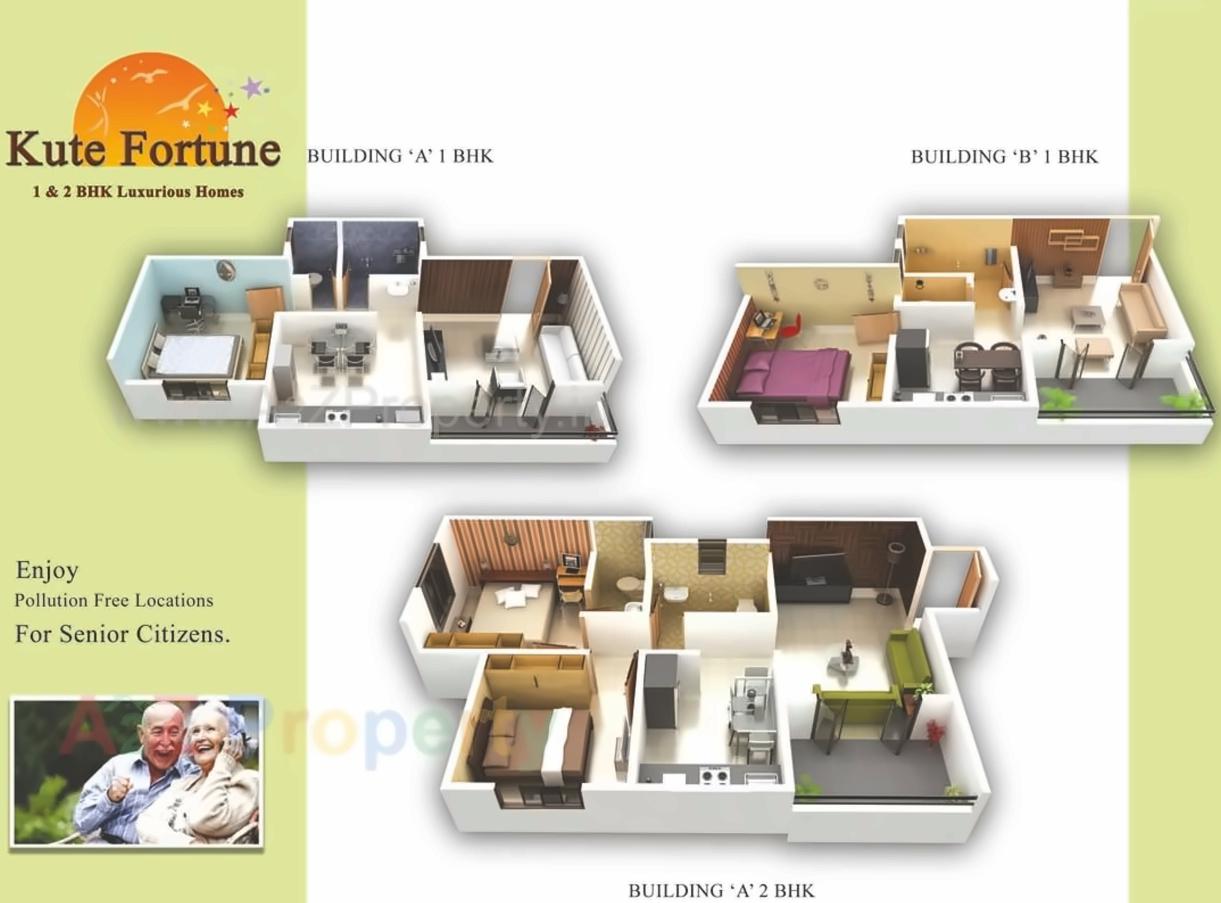 Layout of real estate project Kute Fortune located at Pimpri-chinchawad-m-corp, Pune, Maharashtra