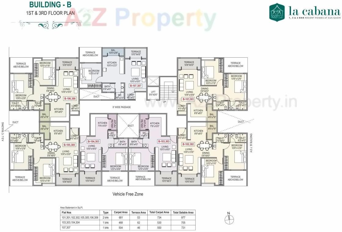 Layout of real estate project La Cabana located at Sus, Pune, Maharashtra