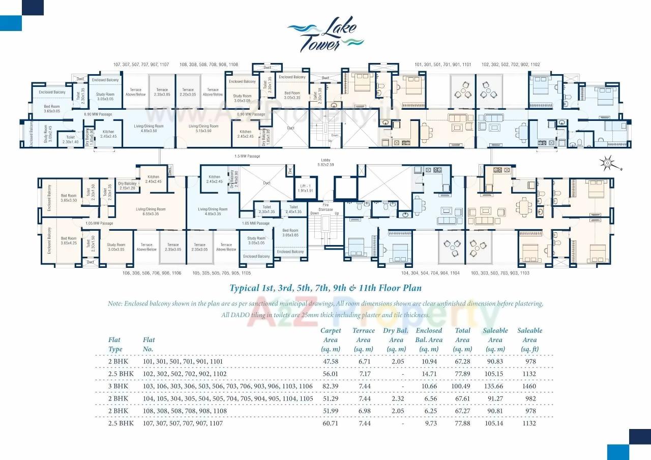 Layout of real estate project Lake Tower located at Wagholi, Pune, Maharashtra