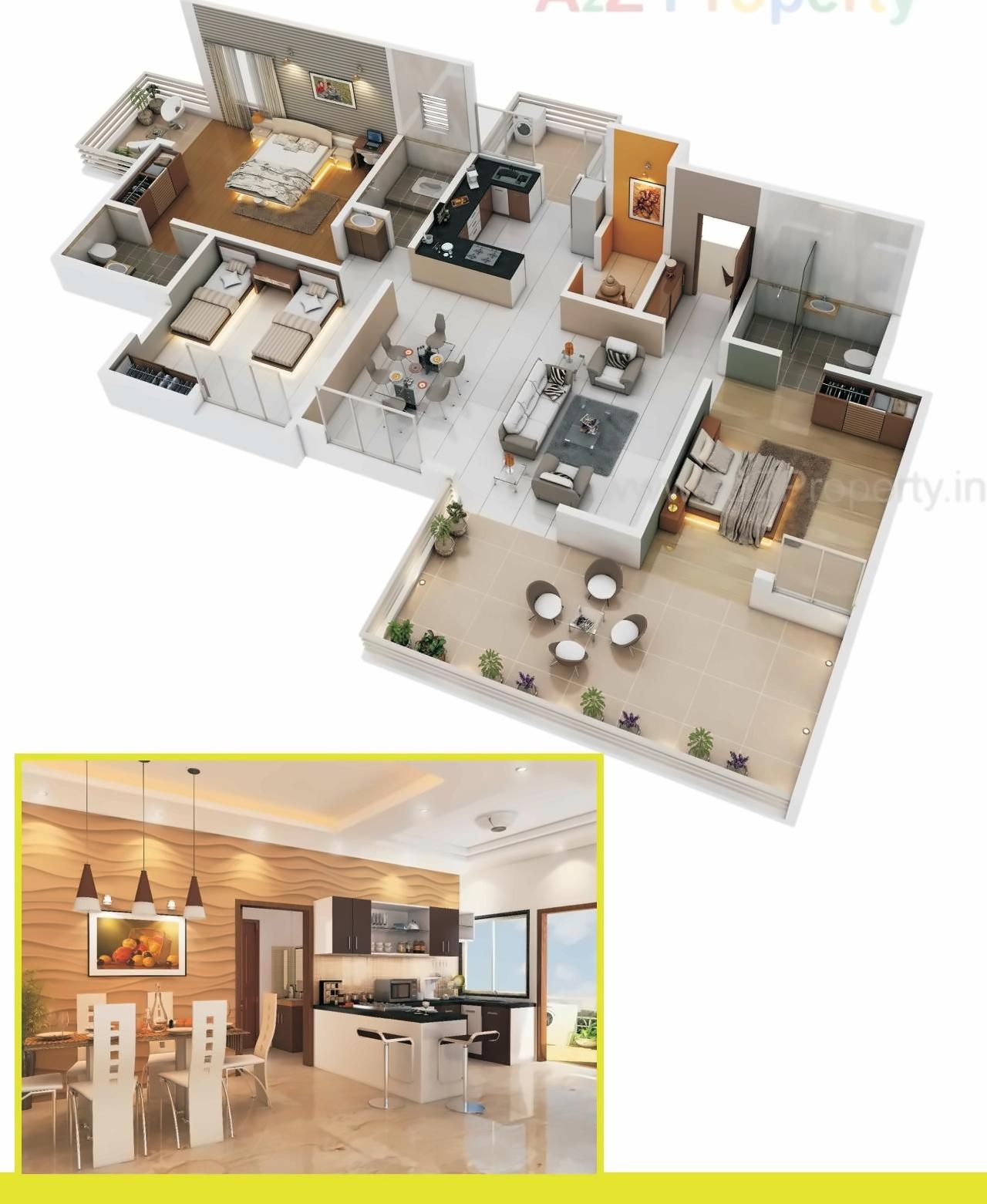 Layout of real estate project Lali Residency located at Pune-m-corp, Pune, Maharashtra