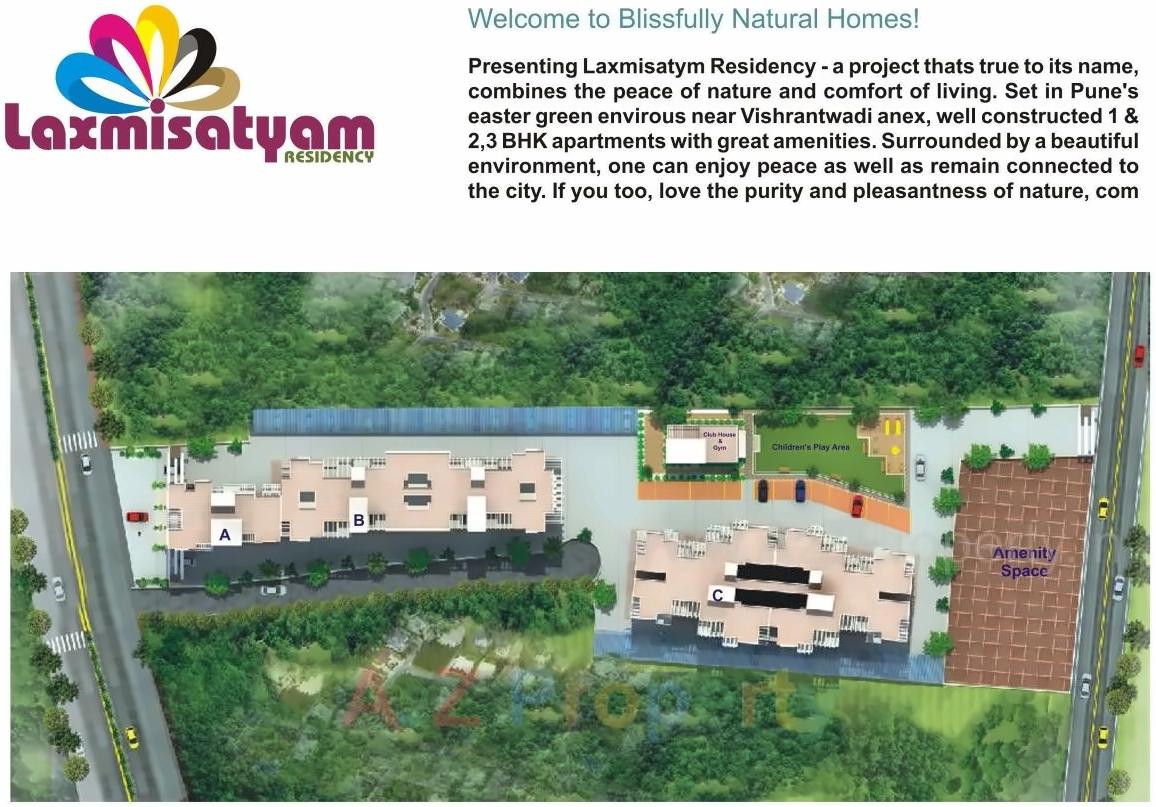 3D Elevation of real estate project Laxmisatyam Residency located at Dhanori, Pune, Maharashtra
