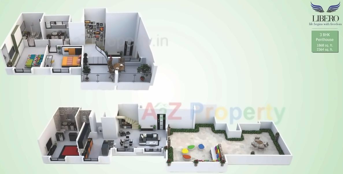 Layout of real estate project Libero located at Warje, Pune, Maharashtra